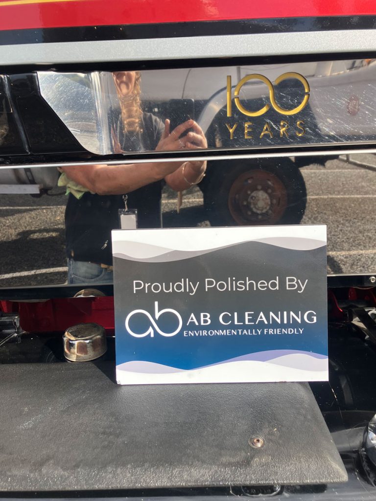 Shiny reflective truck mirrored polish