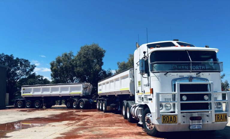 newly washed kenworth truck double