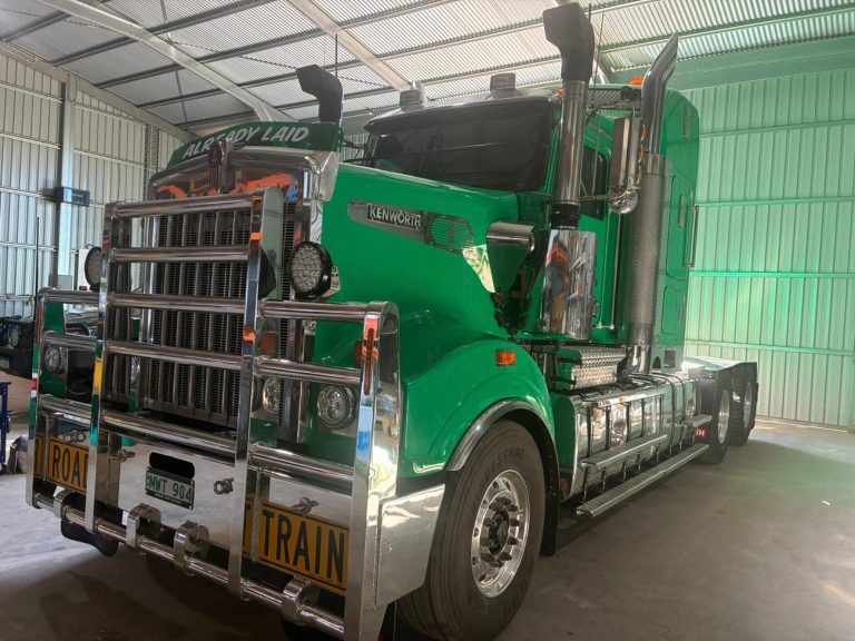shiny cleaning truck