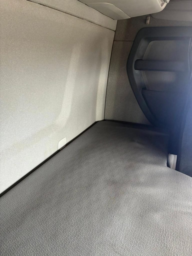 spotless bed truck cabin detail