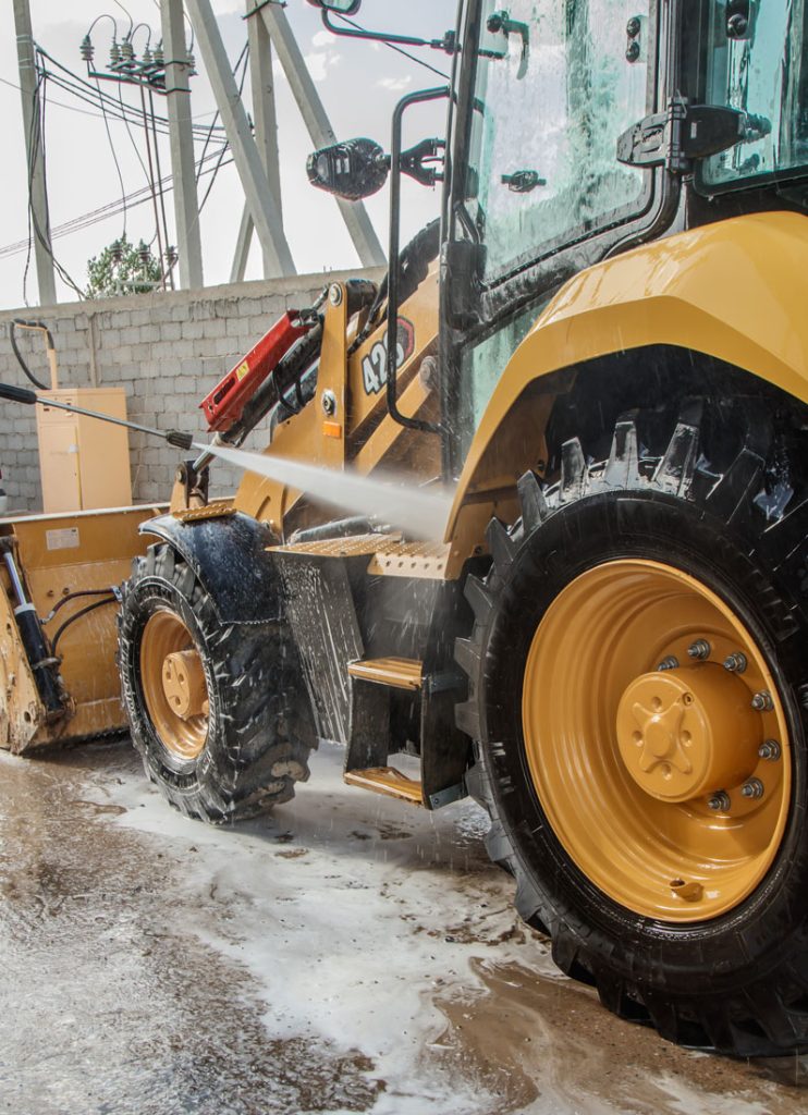 washing tractor manually car wash
